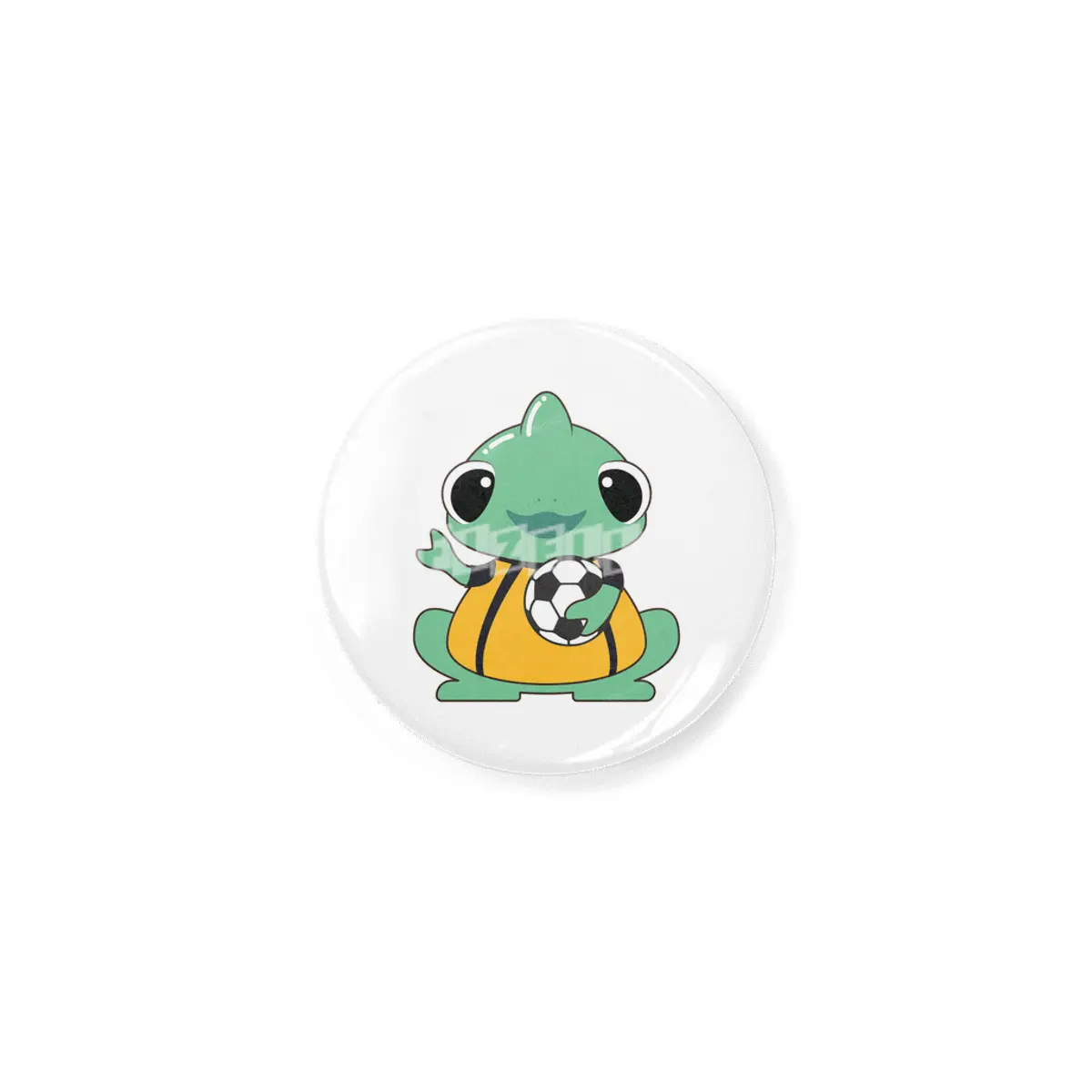 Chameleon as Goalkeeper with Soccer ball Rozet