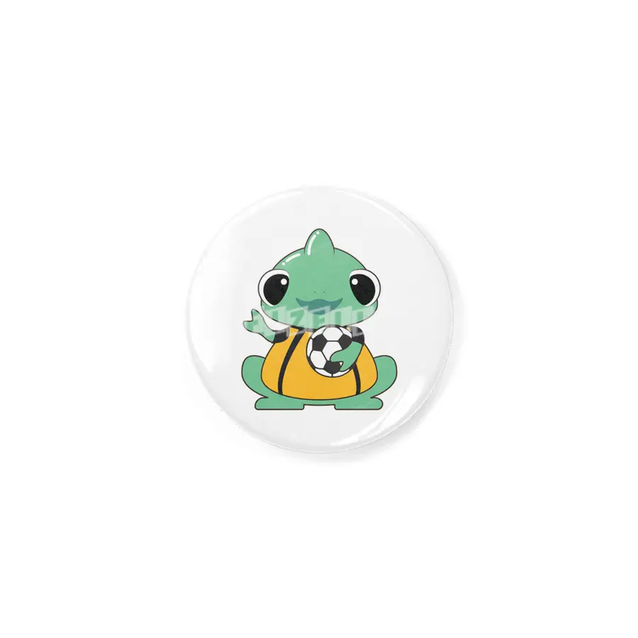 Chameleon as Goalkeeper with Soccer ball Rozet