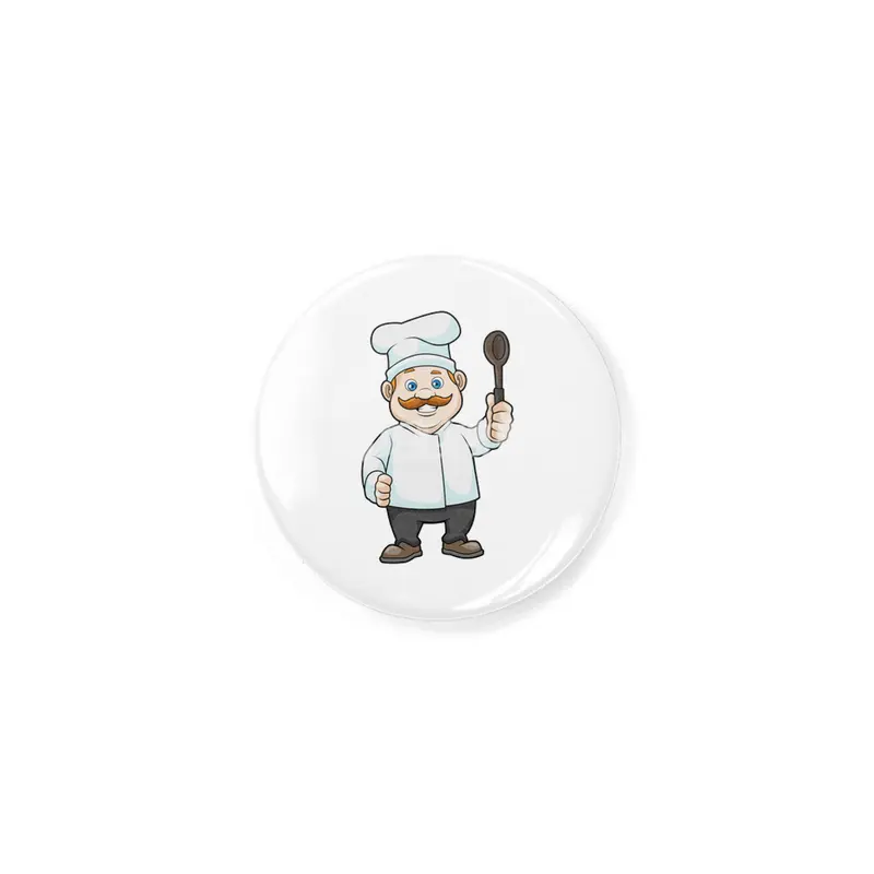 Chef with Chef's hat & Soup spoon Rozet