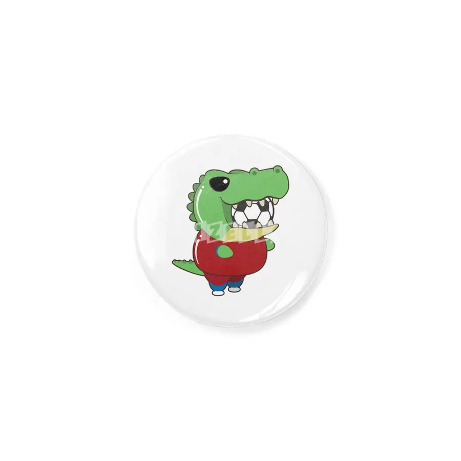 Crocodile as Soccer player with Soccer ball Rozet