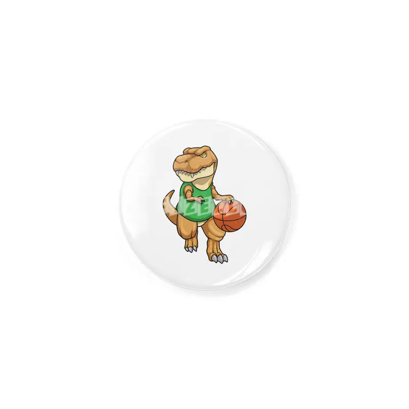 Dinosaur at Sports with Basketball Rozet