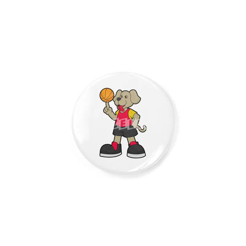 Dog as Basketball player with Basketball Rozet