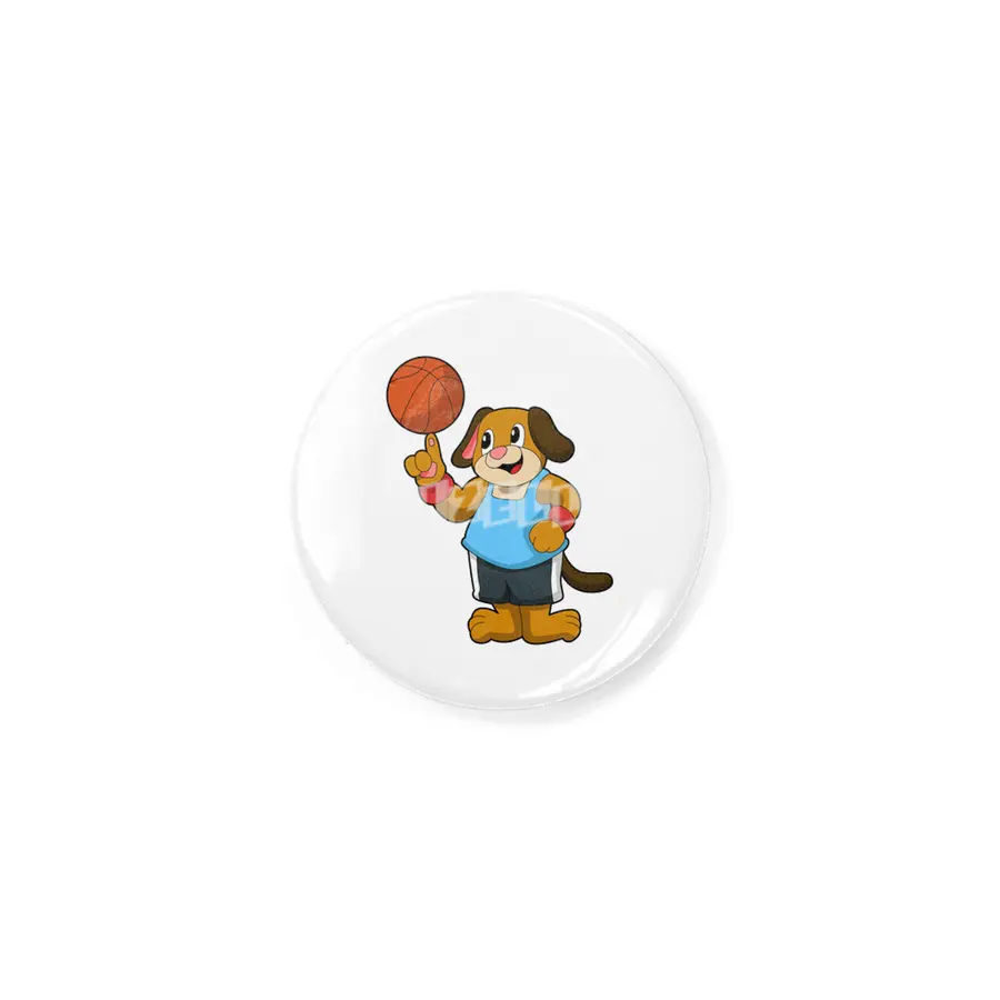 Dog as Basketball player with Basketball Rozet