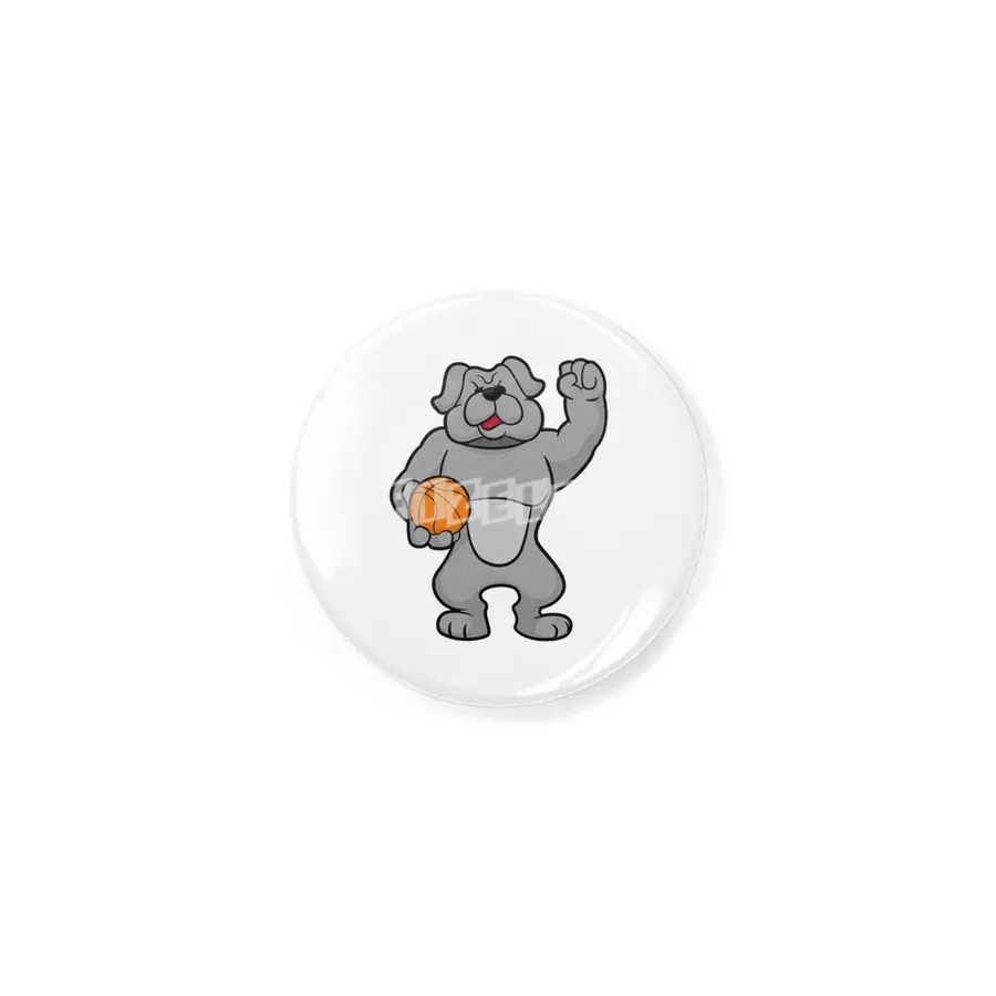 Dog as Basketball player with Basketball ball Rozet