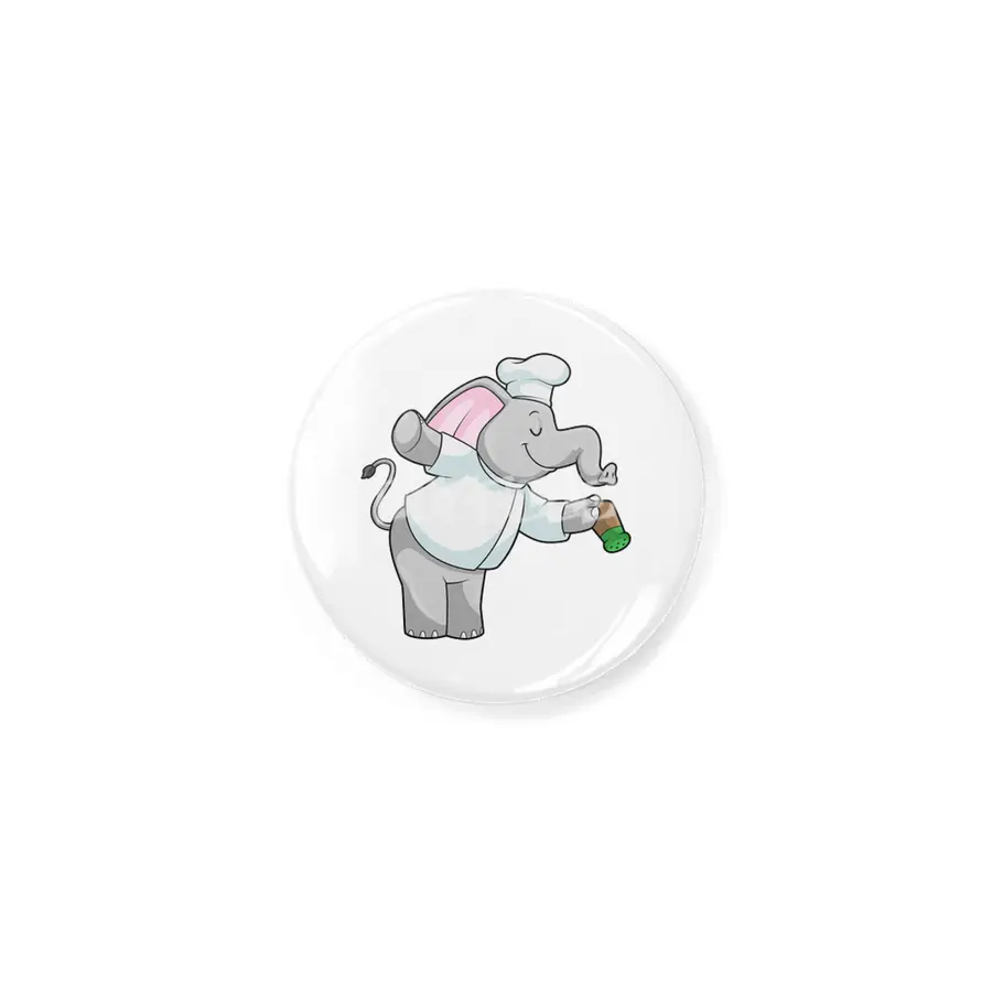 Elephant as Chef with Salt shaker Rozet