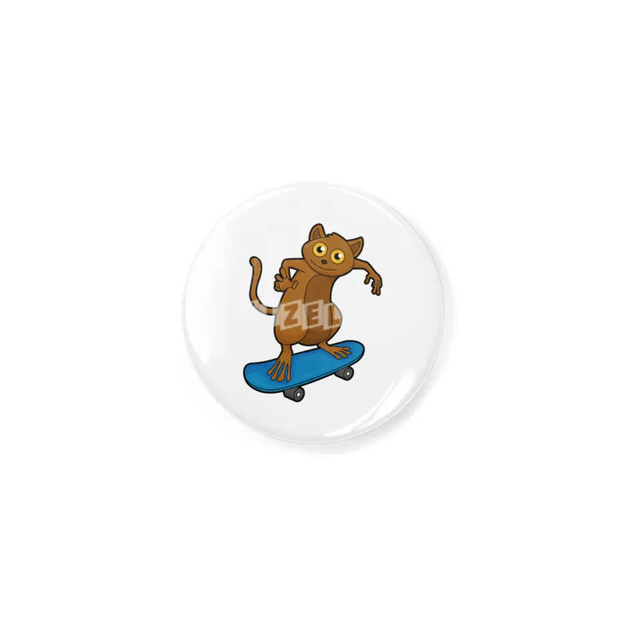 Tarsier as Skater with Skateboard Rozet