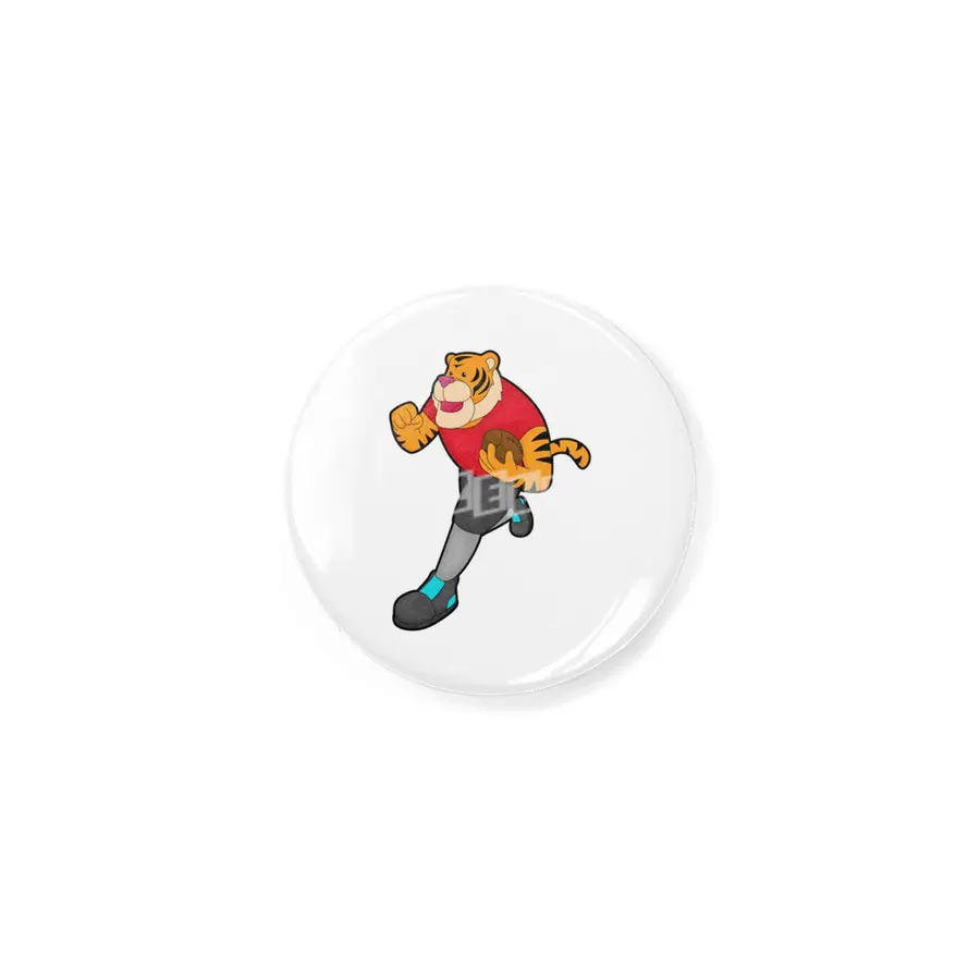 Tiger as Football player with Football Rozet