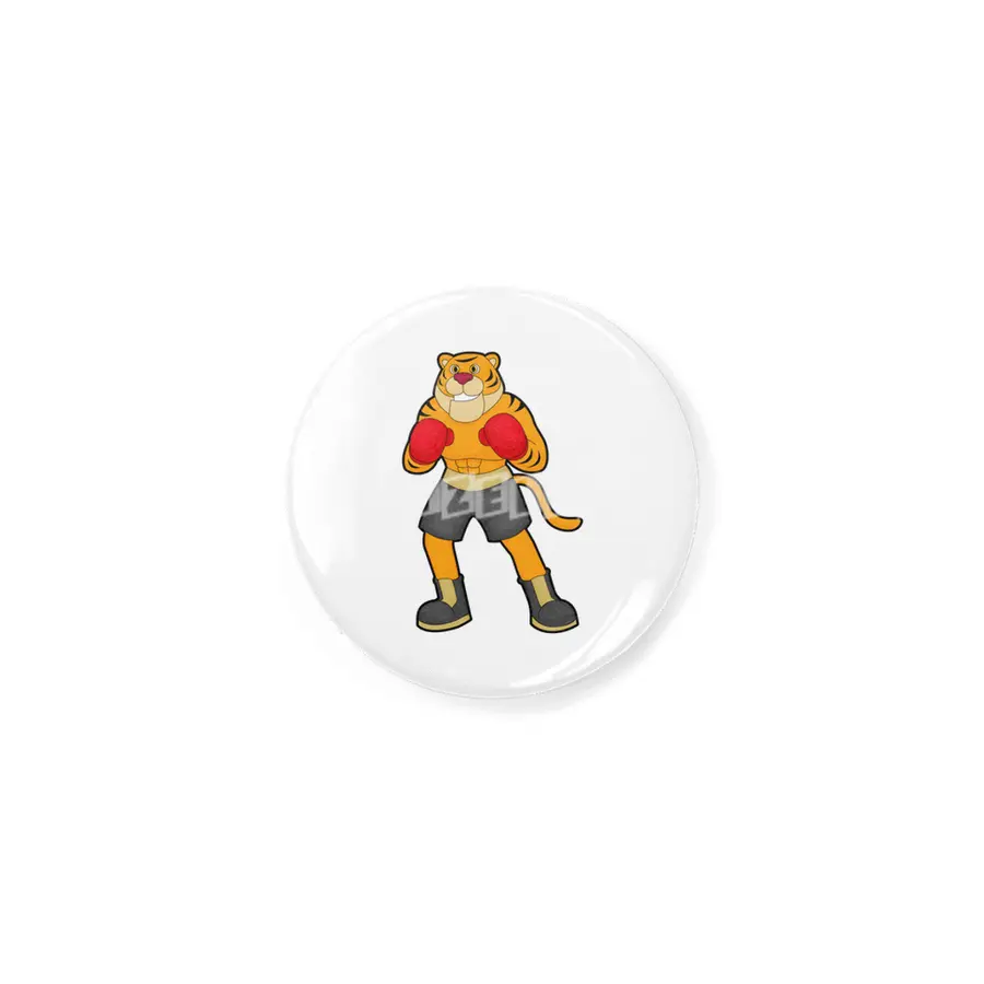 Tiger at Boxing with Boxing gloves Rozet