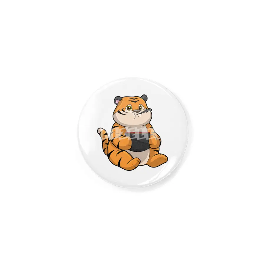 Tiger at Eating with Bowl Rozet