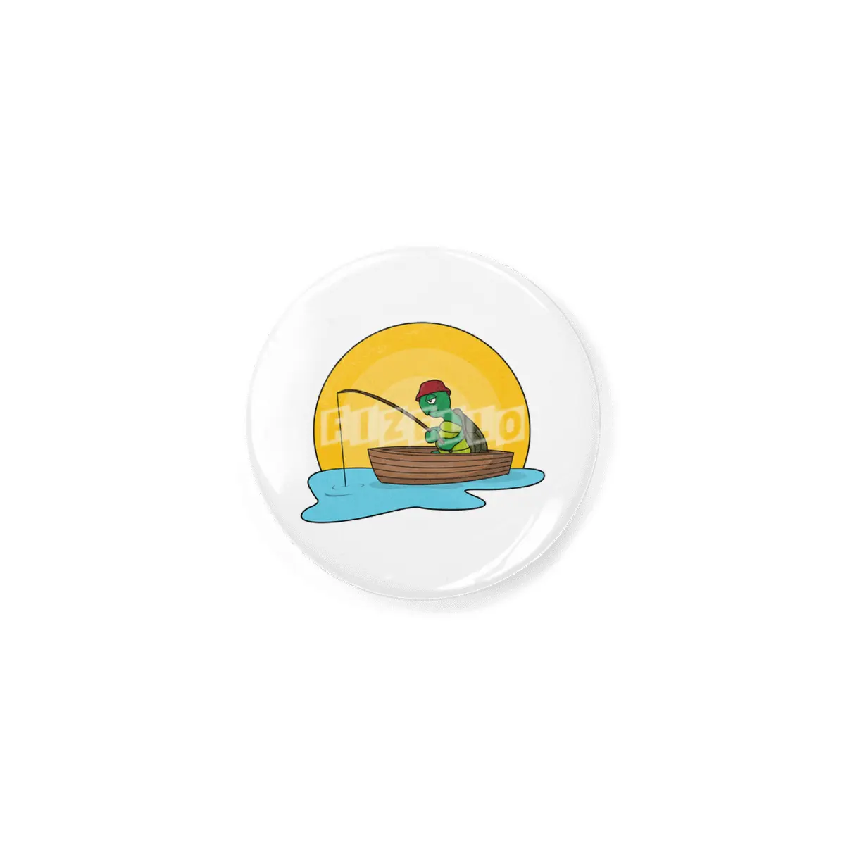 Turtle as Angler in Boat Rozet