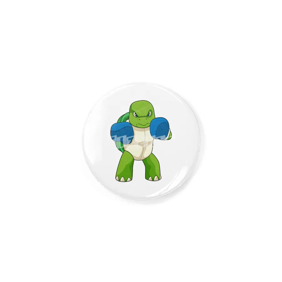 Turtle as Boxer with Boxing gloves Rozet