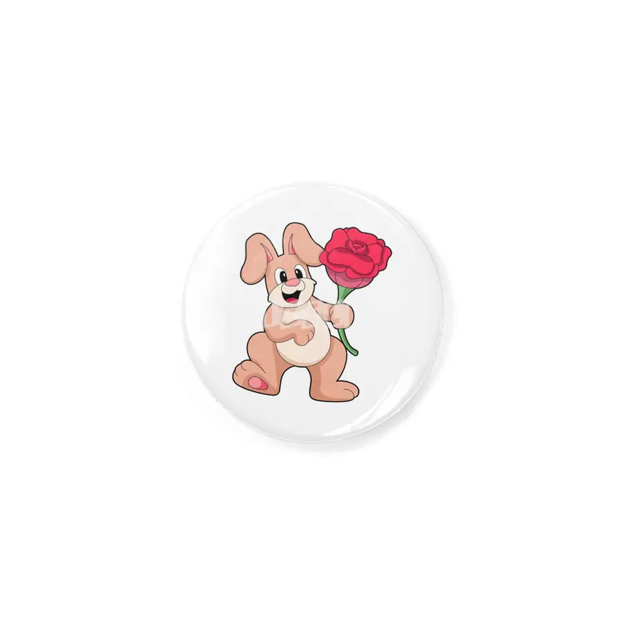 Rabbit with red Rose Rozet