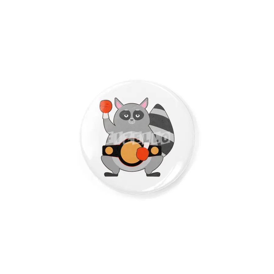 Raccoon as Boxing champ with Belt Rozet