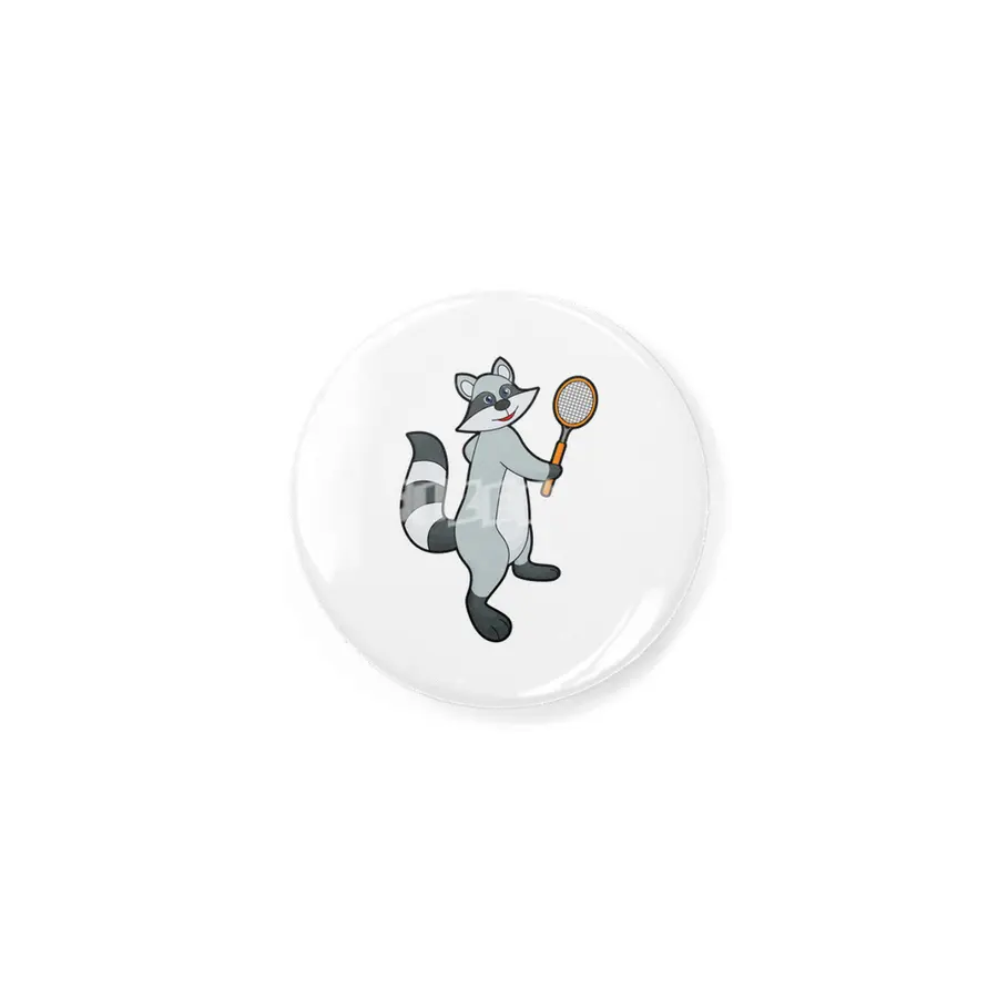 Racoon as Tennis player with Tennis racket Rozet