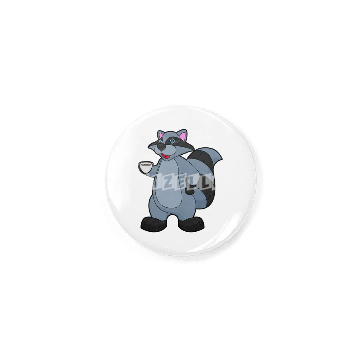 Racoon with Cup of Coffee Rozet