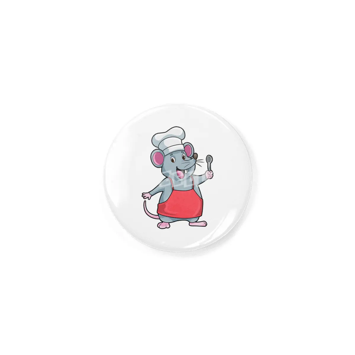 Rat as Chef with Cooking apron & Wooden spoon Rozet