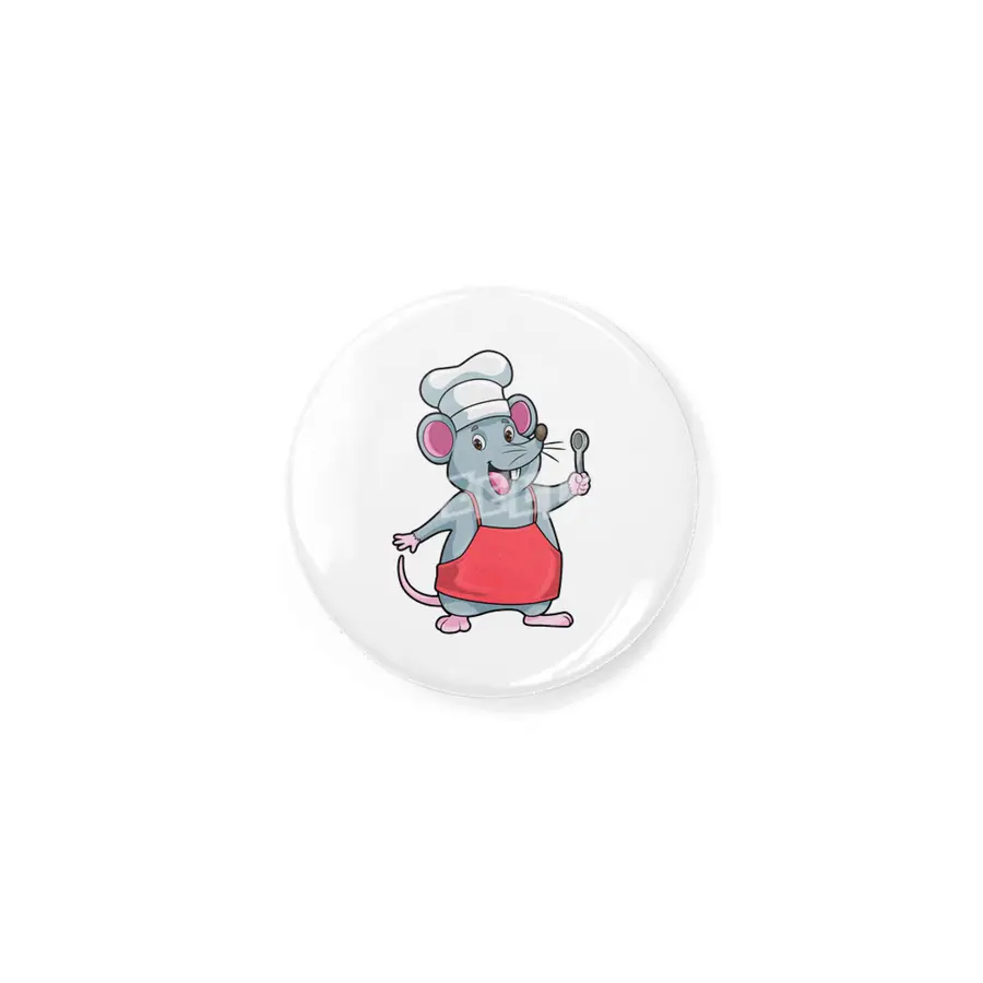 Rat as Chef with Cooking apron & Wooden spoon Rozet