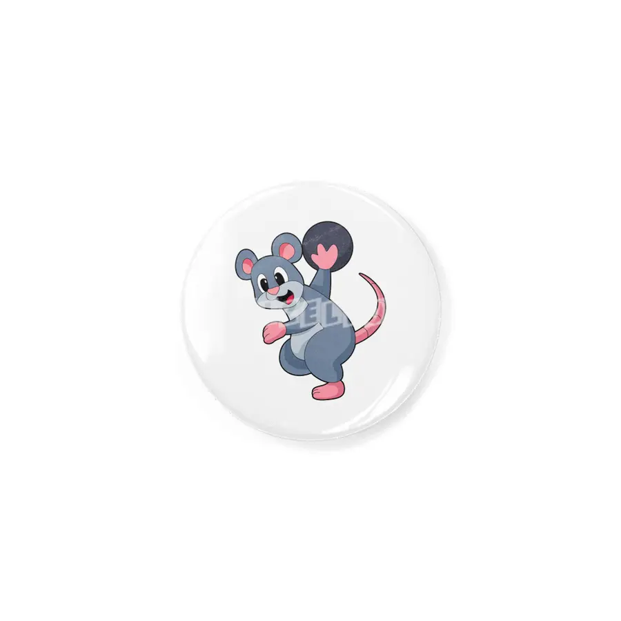 Rat at Bowling with Bowling ball Rozet