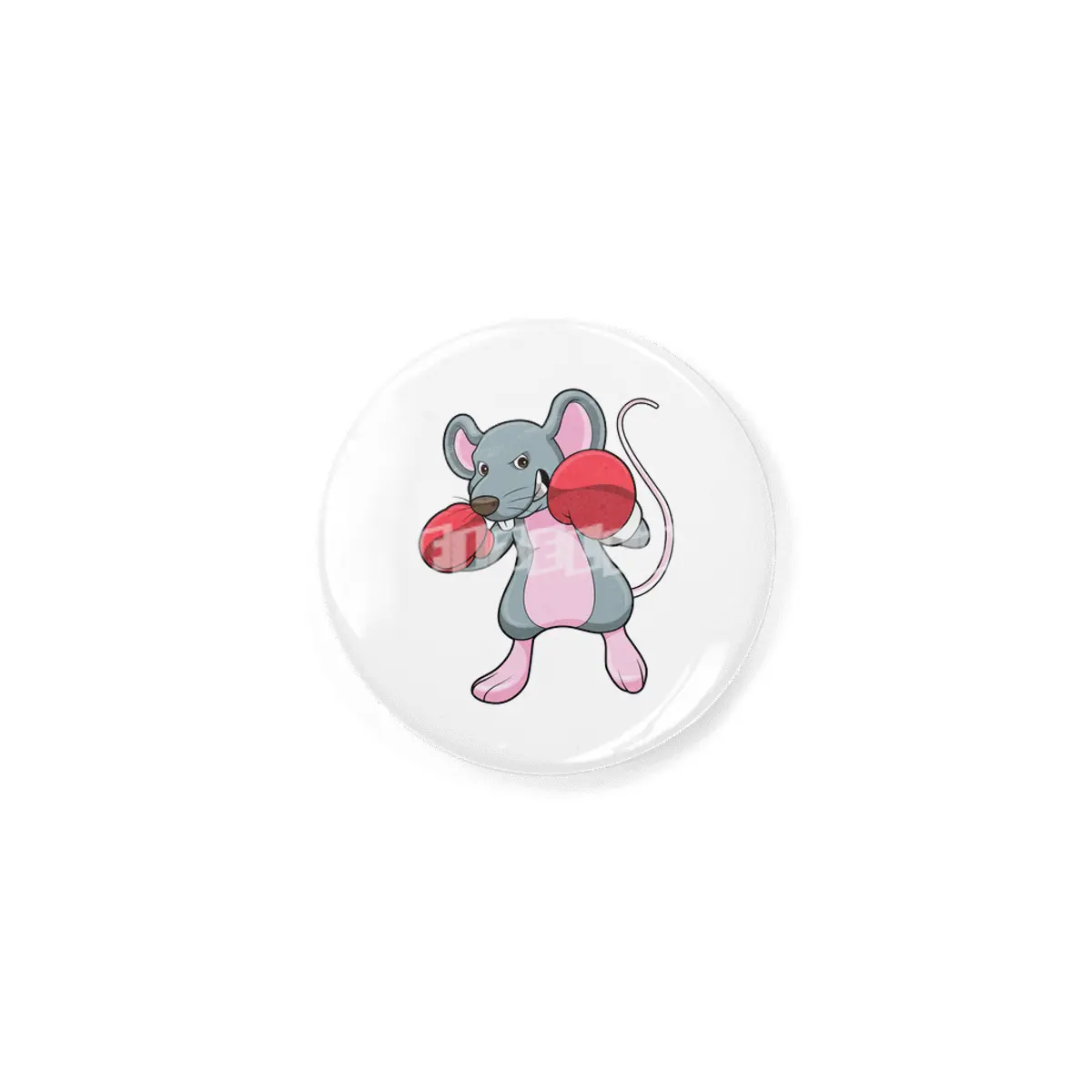 Rat at Boxing with Boxing gloves Rozet
