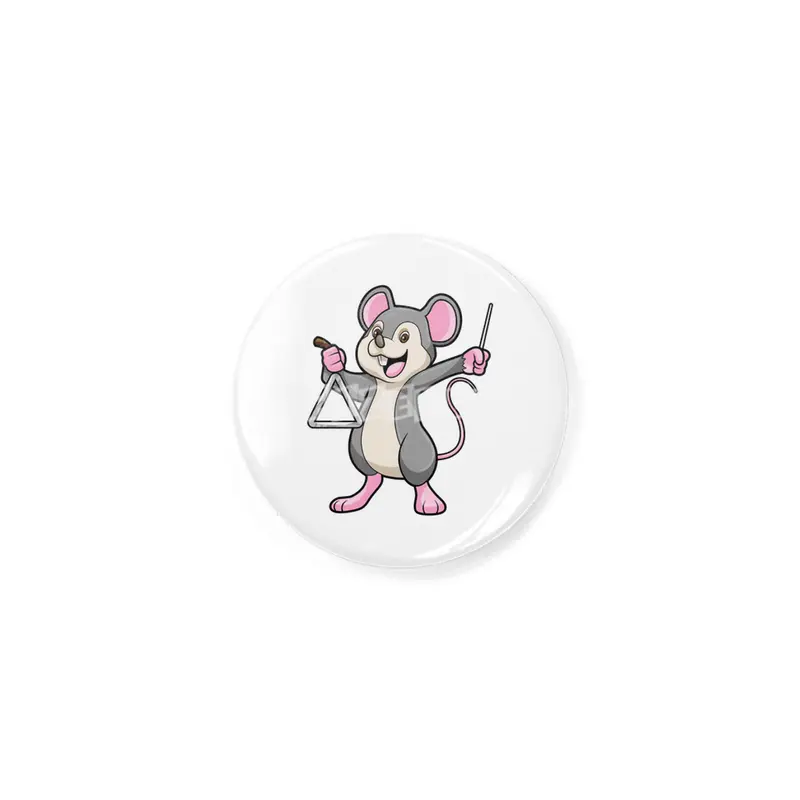 Rat at Music with Triangle Rozet