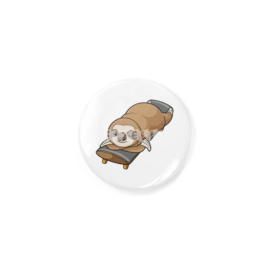 Sloth at Sleeping with Skateboard Rozet