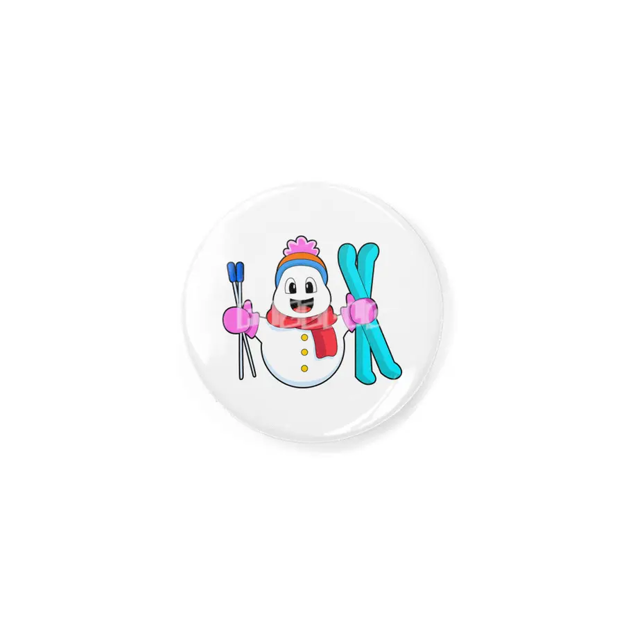 Snowman as Skier with Ski Rozet