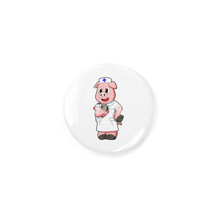 Pig as Nurse with Smock Rozet