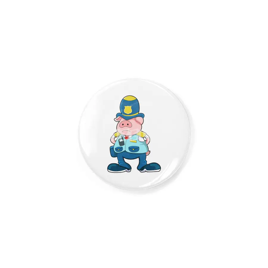 Pig as Police officer with Police Uniform & Hat Rozet