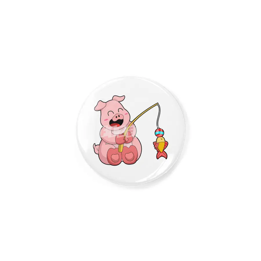 Pig at Fishing with Fish Rozet