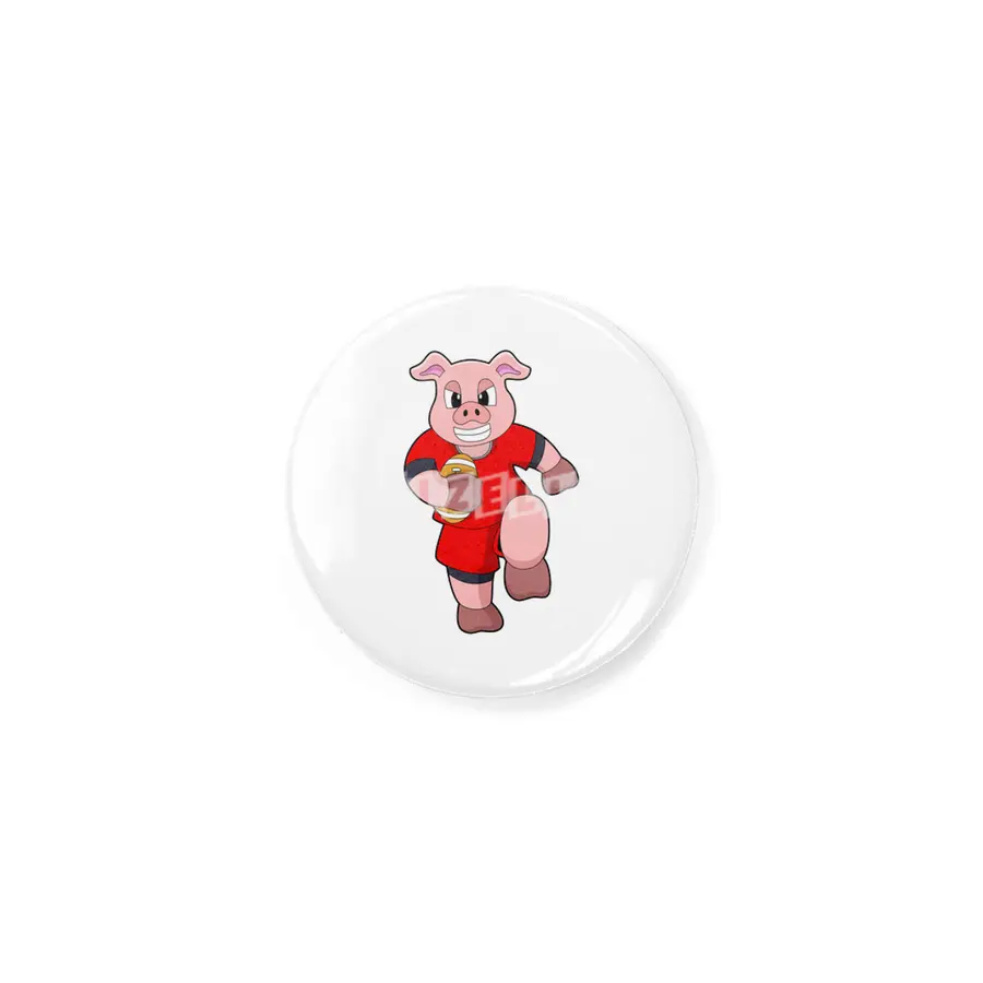 Pig at Football Sports Rozet
