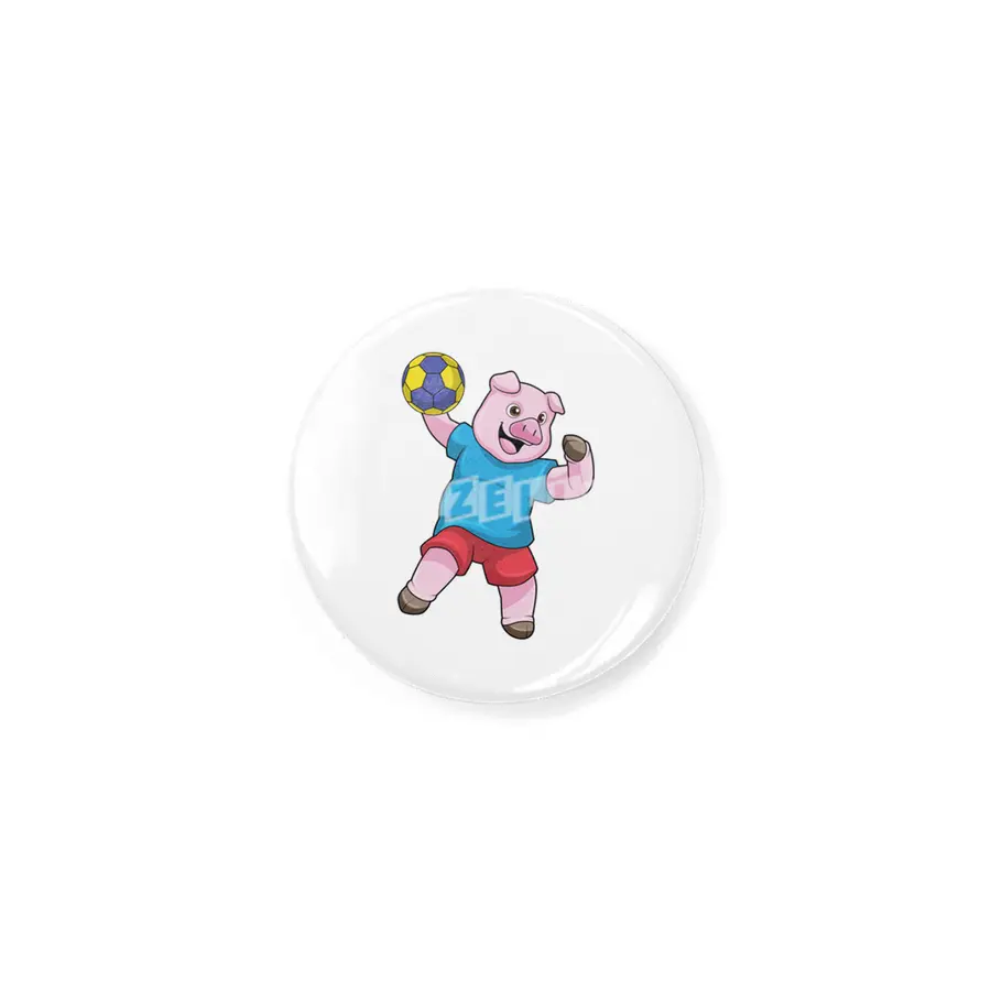 Pig at Handball Sports Rozet