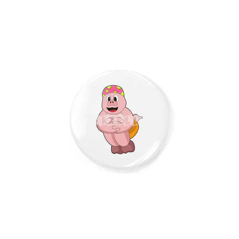 Pig at Jumping into Water Rozet