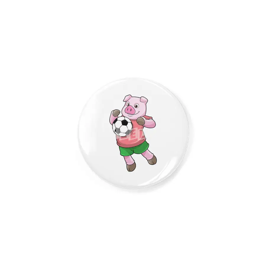 Pig at Soccer Sports Rozet
