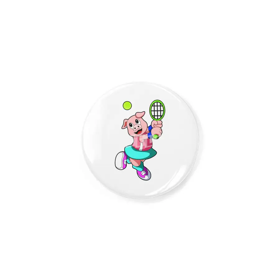 Pig at Tennis with Tennis racket & Skirt Rozet