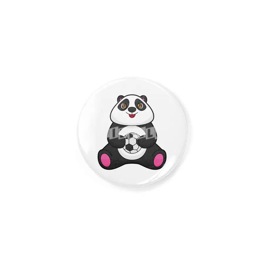 Panda as Soccer player with Soccer ball Rozet