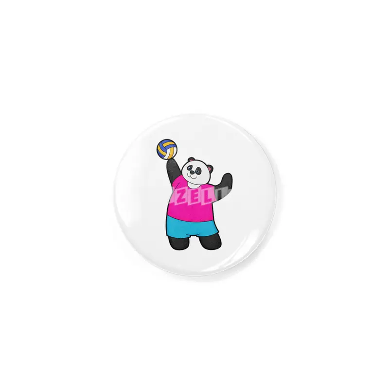 Panda as Volleyball player with Volleyball Rozet
