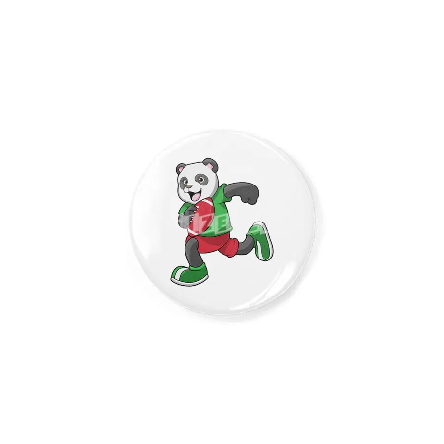 Panda at Football with Equipment Rozet