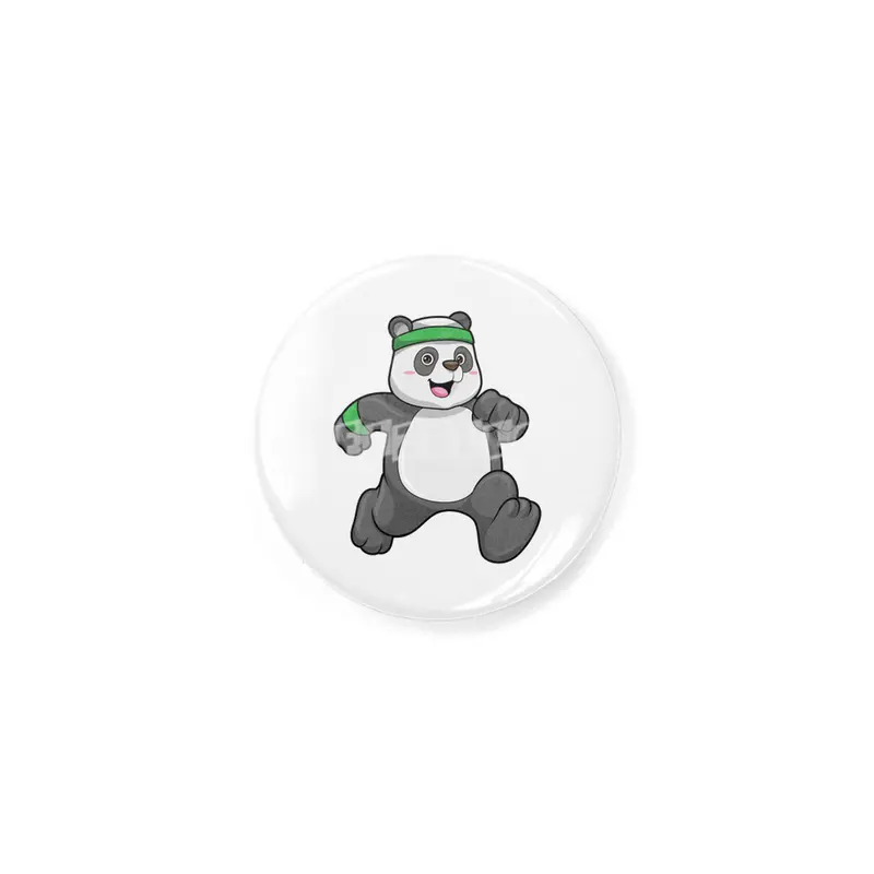 Panda at Jogging with Headband & Sweatband Rozet