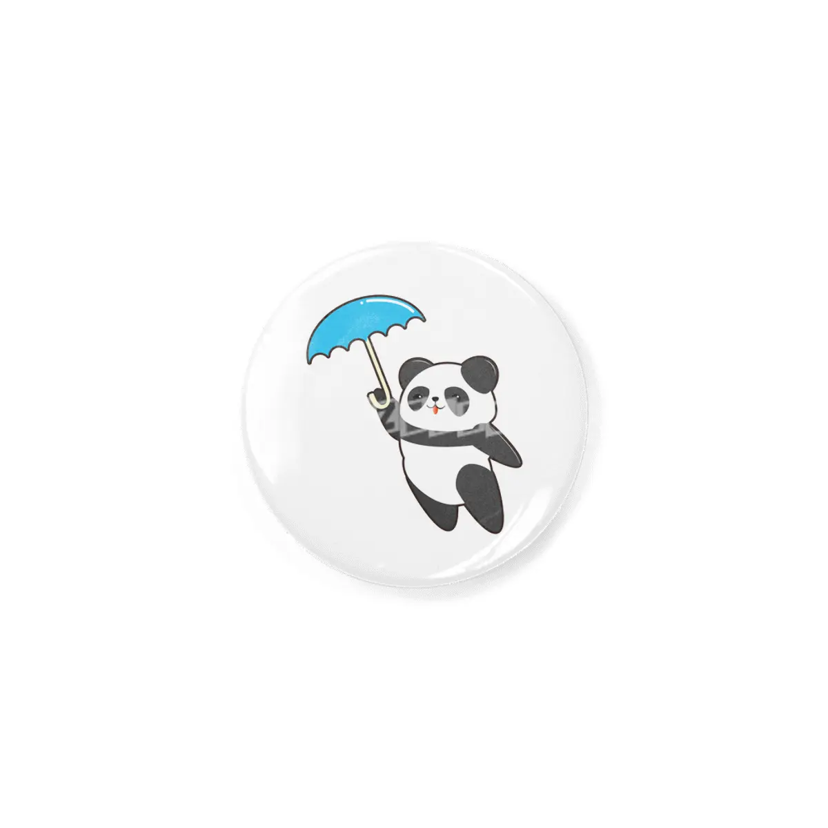 Panda at Rain with Umbrella Rozet