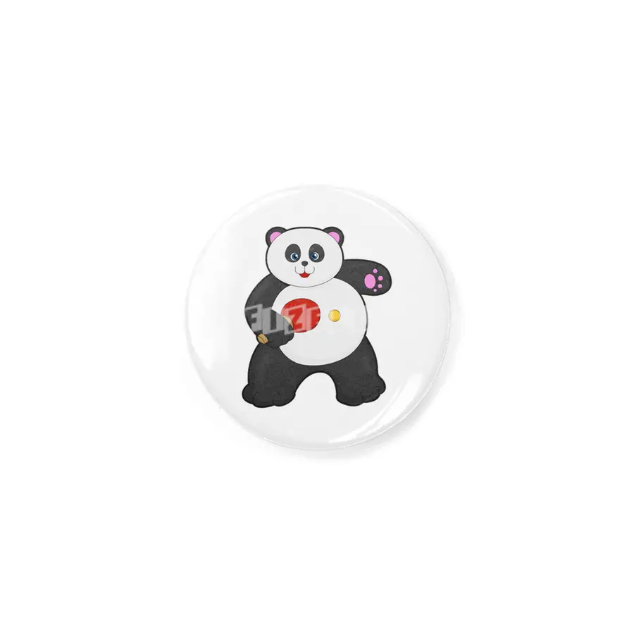 Panda at Table tennis with Table tennis racket Rozet