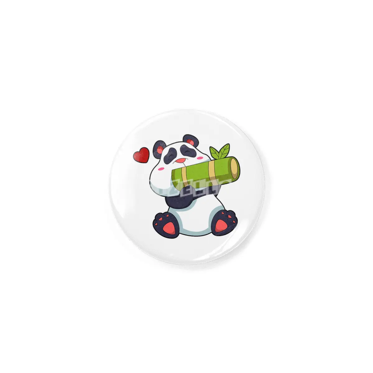 Panda with Bamboo & Heart Rozet