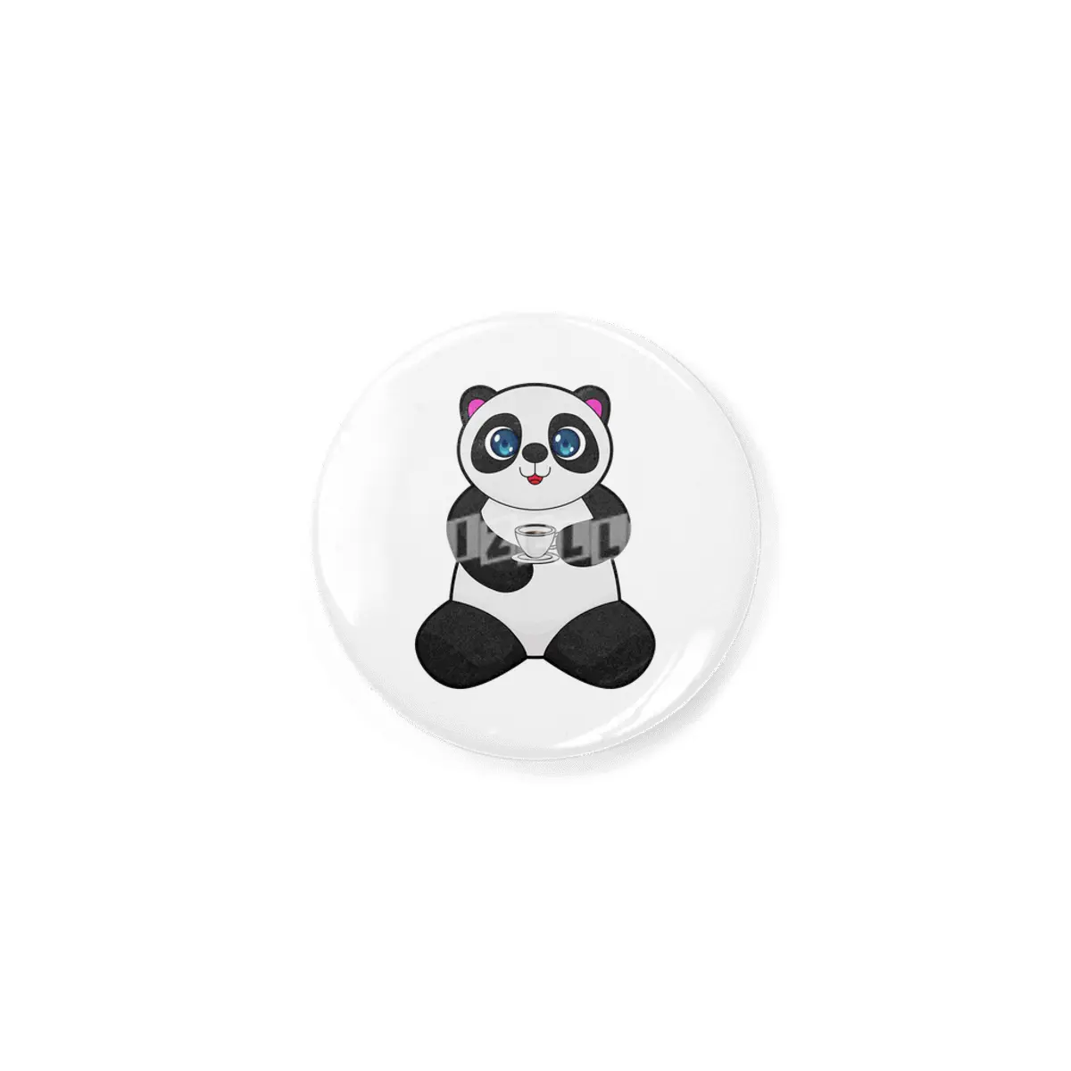 Panda with Cup of Coffee Rozet