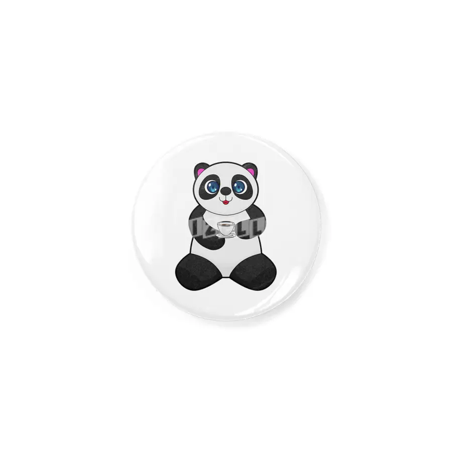 Panda with Cup of Coffee Rozet