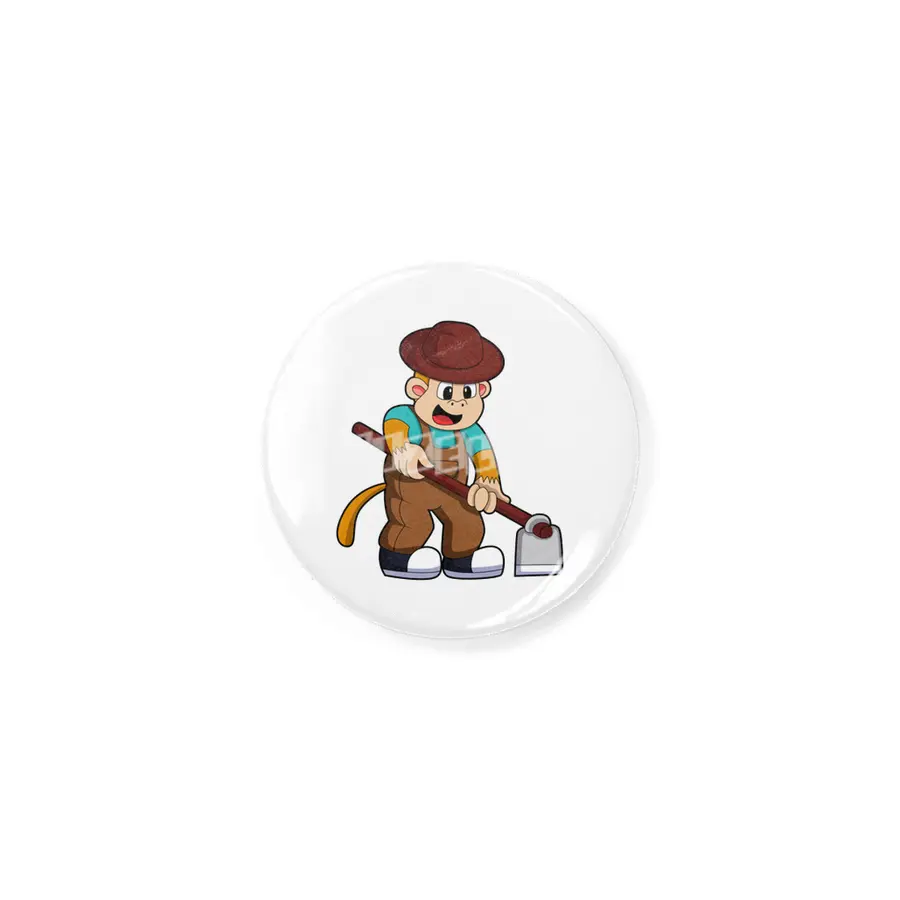 Monkey at Farmer with Rake Rozet