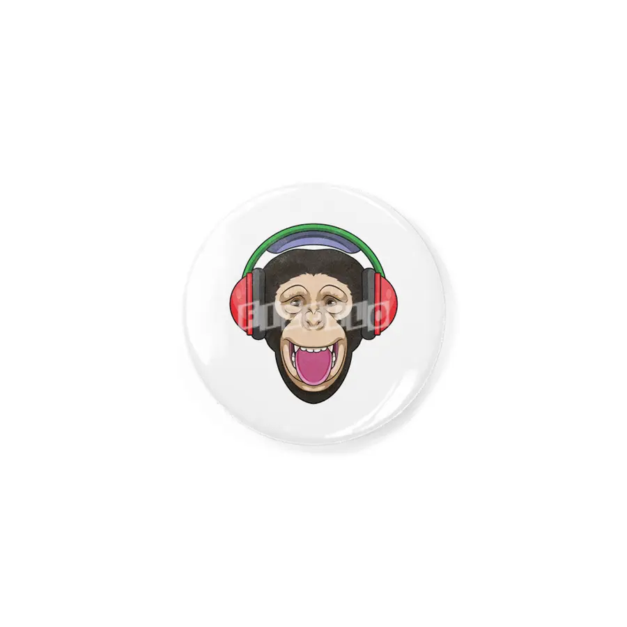Monkey at Music with Headphone Rozet