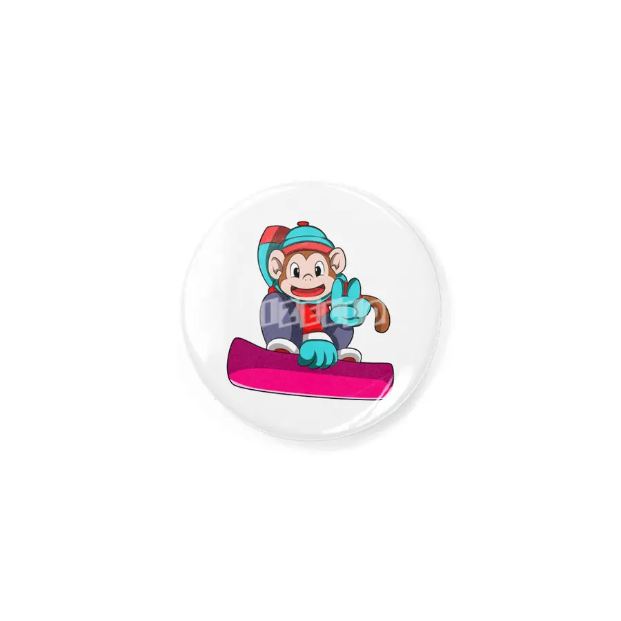Monkey at Snowboarding with Snowboard Rozet