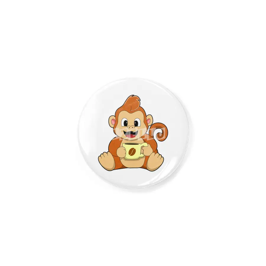 Monkey with Cup of Coffee Rozet