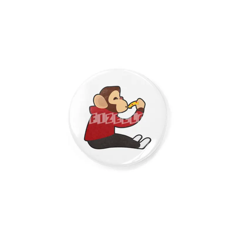 Monkey with Piece of Pizza Rozet