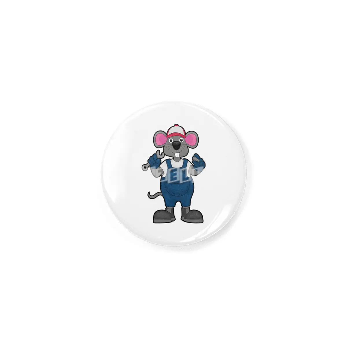 Mouse as Mechanic with Screw & Spanner Rozet