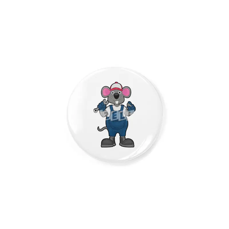 Mouse as Mechanic with Screw & Spanner Rozet